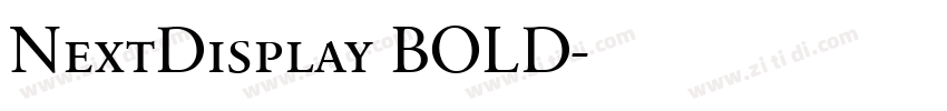NextDisplay BOLD字体转换